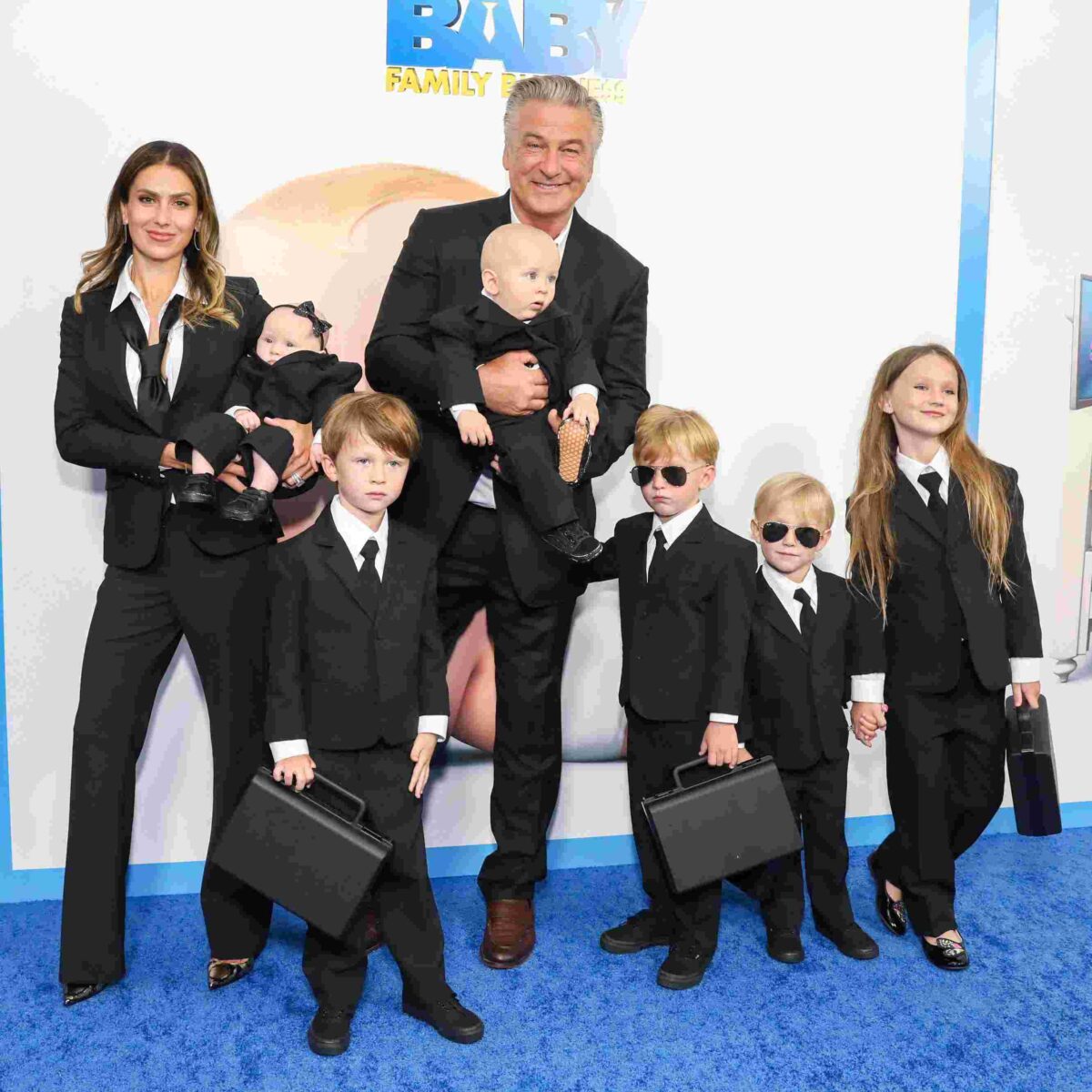 Alex Baldwin and Family dressed up as "Boss Baby" family