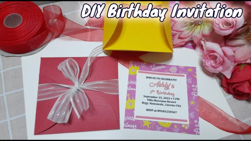 Add Decorations to Handmade Birthday Invitations