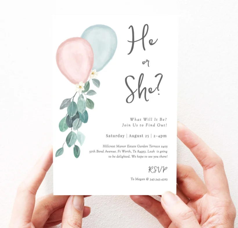 Gender Reveal Invitations