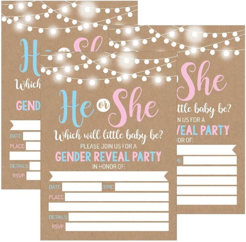 Personalize Gender Reveal Invitations